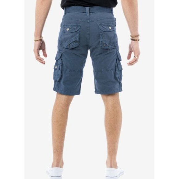 X RAY Mens Classic Fit Twill Cargo Shorts Majolica Blue Size 40 NEW Hiking - Picture 3 of 14